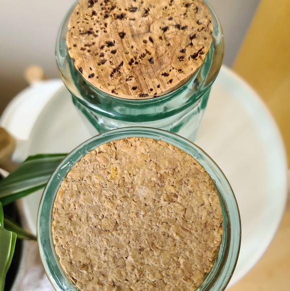 𝗩𝗶𝗻𝘁𝗮𝗴𝗲 𝗚𝗿𝗲𝗲𝗻/𝗕𝗹𝘂𝗲 𝗚𝗹𝗮𝘀𝘀 𝗖𝗼𝗻𝘁𝗮𝗶𝗻𝗲𝗿𝘀 - Picture 2 of 4